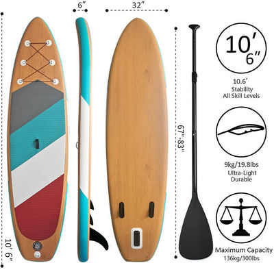 3 Piece Length Adjustable Floating Inflatable Paddle Board Stand Up Surfboard