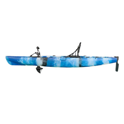 Single Sit On Top Foot Pedal Drive Fishing Kayak 250kgs Capacity